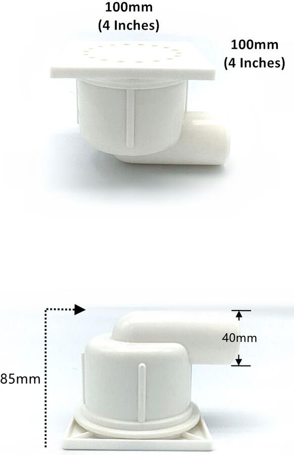 Riko Doucheput PVC 10x10 cm zijuitloop chroom - Foto 2