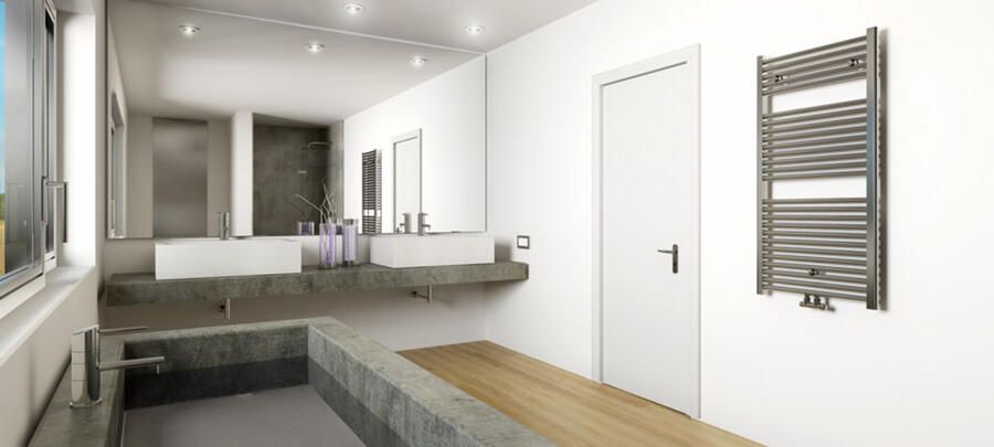 Wiesbaden Elara designradiator 118.5x60 midden onder aansluiting 622watt chroom 41.3546 - Foto 4