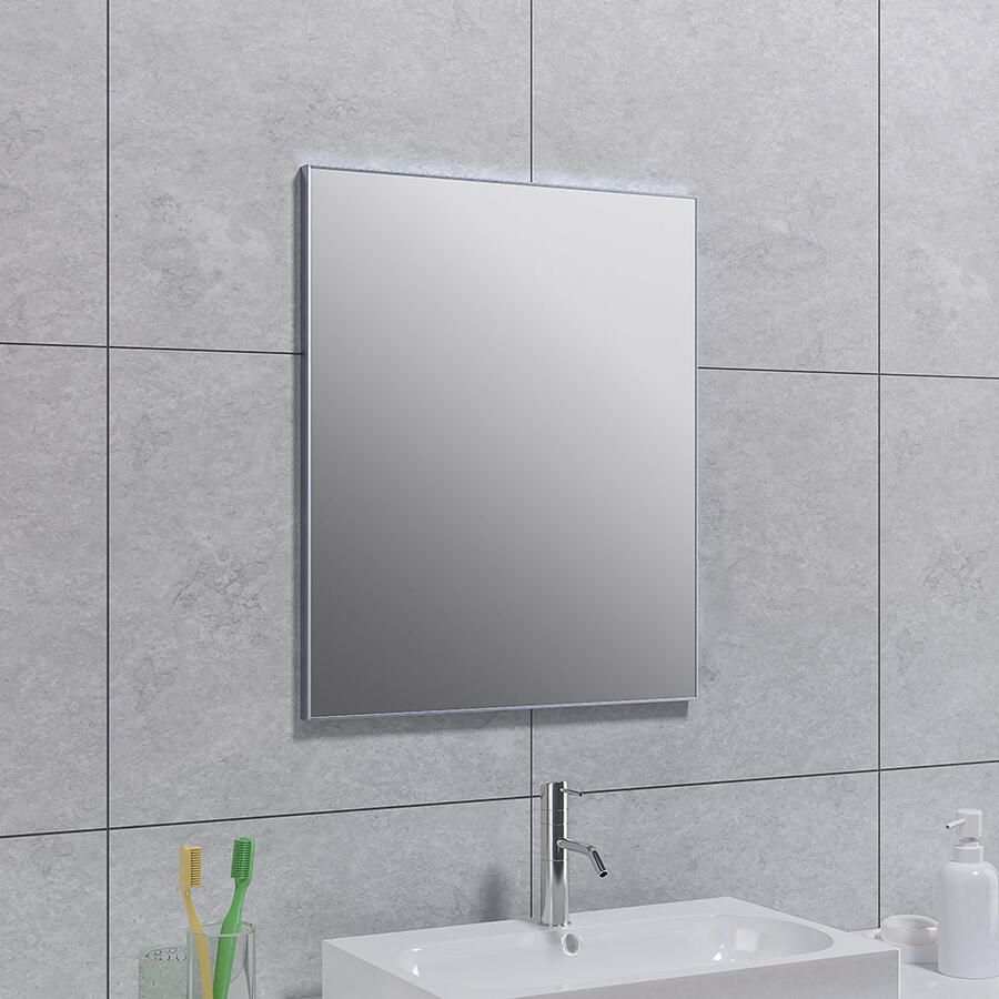 Wiesbaden Fina spiegel rechthoek met lijst 50 x 60 x 2.1 cm aluminium