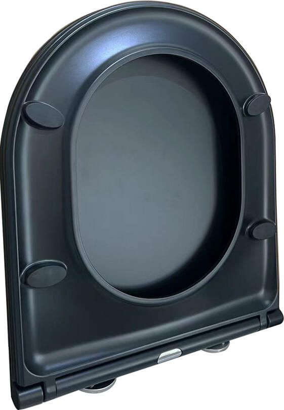 Wiesbaden Flatline toiletzitting met softclose en quick-release 36 x 43 cm mat zwart - Foto 3