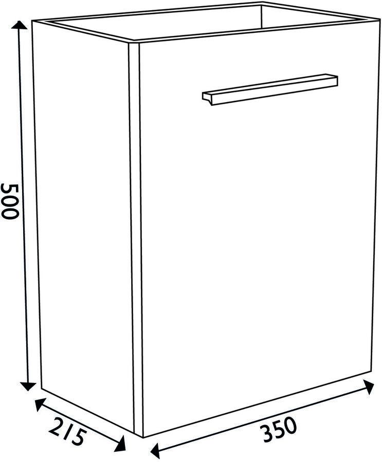 Xellanz fonteinkast tbv HS fonteintje l r 1 deur 40x21 wit 38.3940 - Foto 2