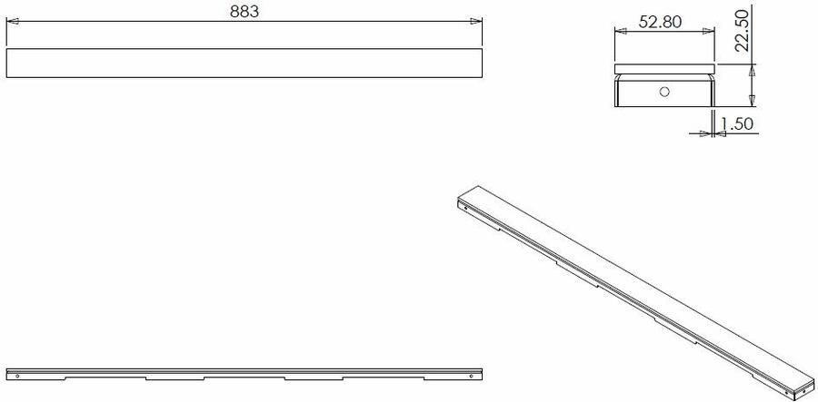 Wiesbaden Douchegoot Los Glasrooster 80x7 cm Glans Zwart t.b.v. RVS 3e Generatie - Foto 5
