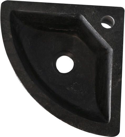 Sub Wiesbaden B-stone hoekfontein met kraangat zonder overloop 30 x 30 cm zwart 39.3503 - Foto 7