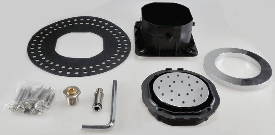 Wiesbaden inbouw verstelbare zijdouche rond 135mm ABS chr 29.3850 - Foto 4