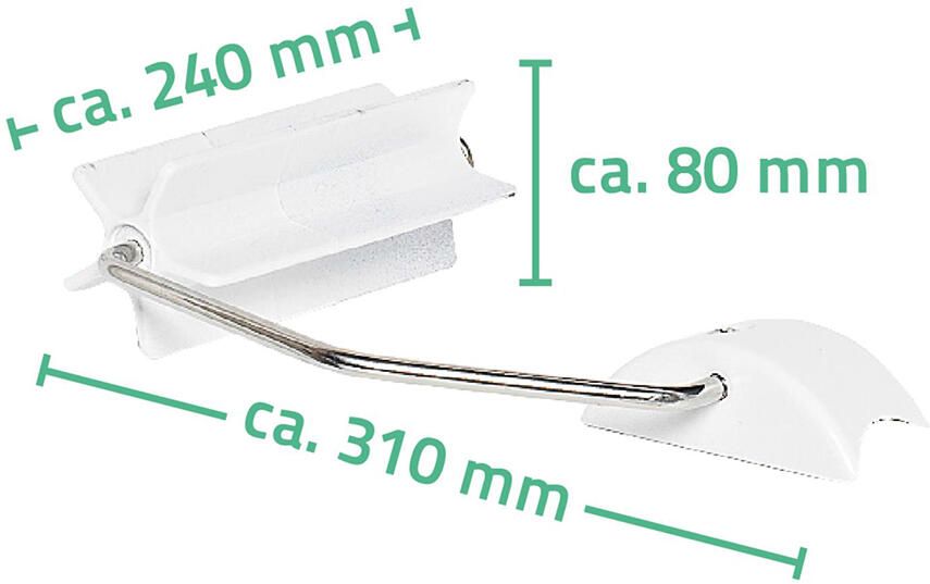 Wiesbaden Toiletrolhouder Voor Toiletbeugel Ridder Leo Wit - Foto 4