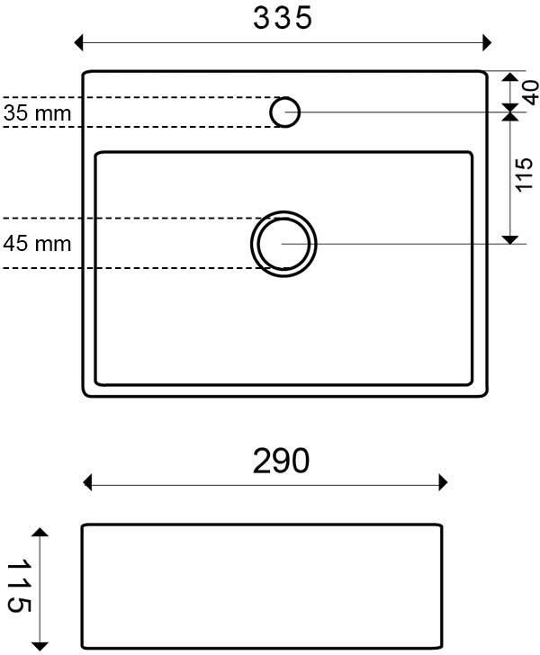Wiesbaden Fontein Leto Rechthoek 33.5x29x11cm Marmerlook Keramiek Glans Carrara - Foto 4