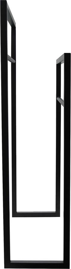 Wiesbaden Handdoekhouder Libra 80x55x20cm Vrijstaand 4 Stangen Mat Zwart - Foto 4