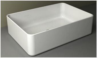 Wiesbaden Waskom Link | 50x35x14.5 cm | Keramiek | Vrijstaand | Rechthoekig | Wit - Foto 9