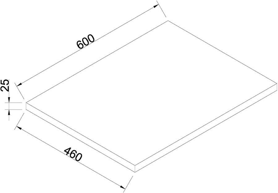 Wiesbaden Wastafelblad Toiletmeubel Lotus Topblad Rechthoek 120x46x2.5cm MDF Naturel Eik - Foto 4