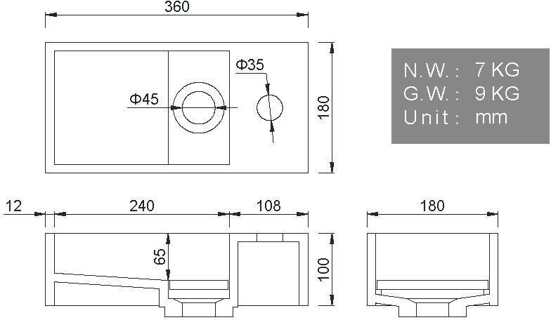 Wiesbaden Noble fontein rechts Solid surface 36 x 18 x 10 cm marmer wit 36.4087 - Foto 7
