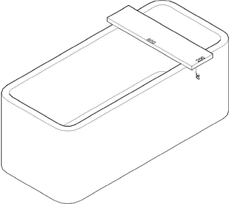 Wiesbaden OAK badplanchet strak 80x20x3 21.3751 - Foto 2