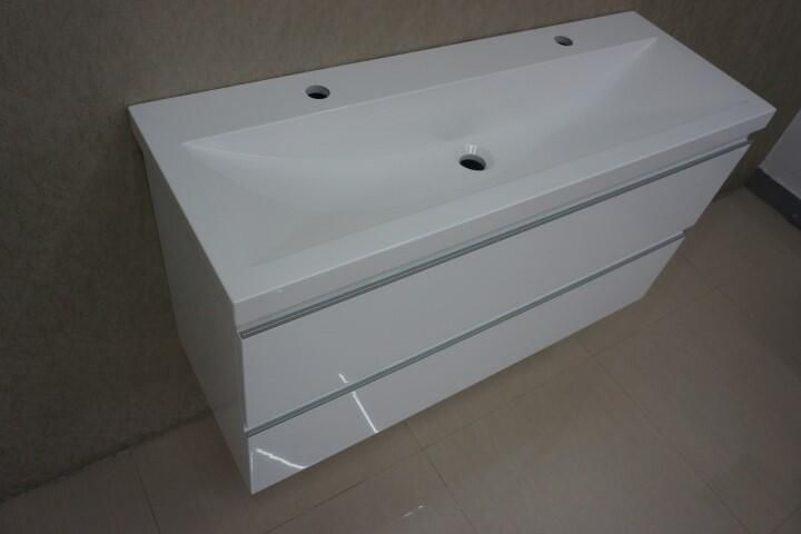 Wiesbaden Badkamermeubel Onderkast Luxa Hangend 100x50x35cm MDF Hoogglans Wit Softclose Greeploos - Foto 4