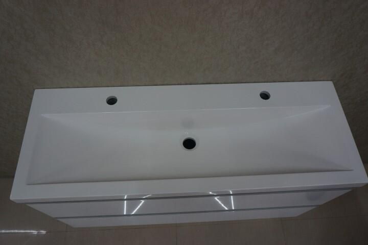 Wiesbaden Badkamermeubel Onderkast Luxa Hangend 100x50x35cm MDF Hoogglans Wit Softclose Greeploos - Foto 5