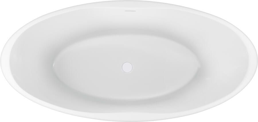 Wiesbaden Vrijstaand bad Oval | 170x78 cm | Incl.Afvoer-Wit | Sleuf overloop | Acryl | Mat wit - Foto 5