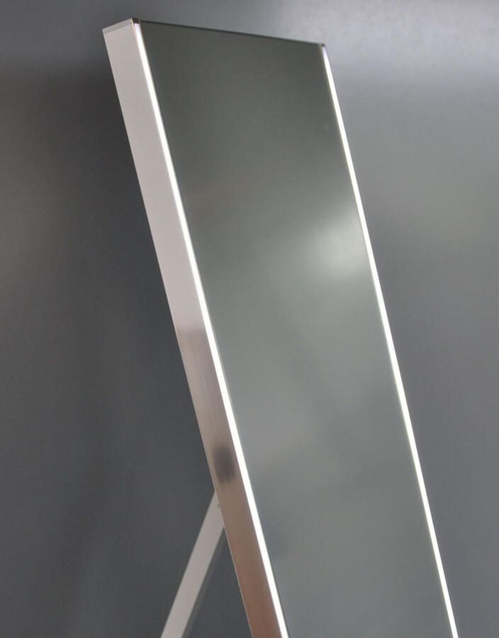 Wiesbaden Passpiegel Duo 160x42cm Geintegreerde LED Verlichting Lichtschakelaar met Wegklapbare Vloersteun - Foto 3