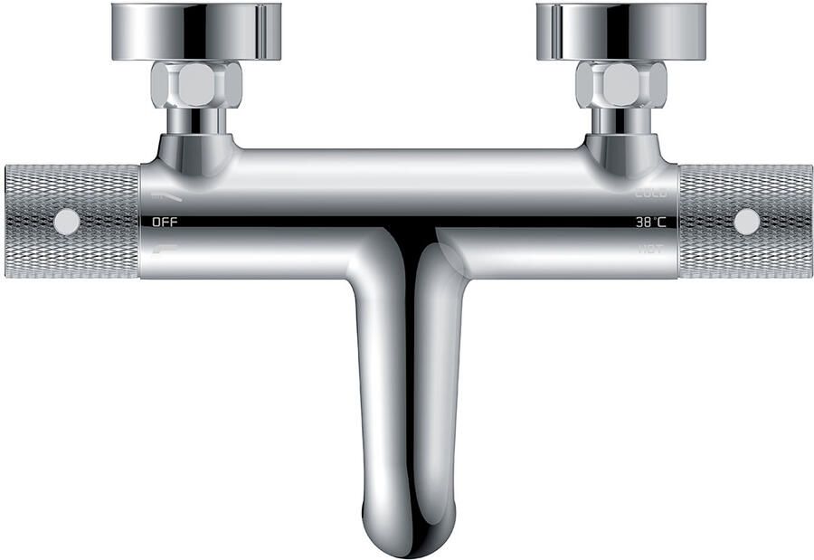 Wiesbaden Ribbd thermostatische badmengkraan hartafstand 15 cm chroom 29.5360 - Foto 2