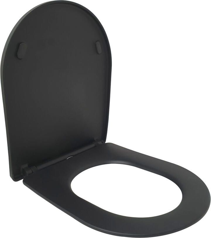Wiesbaden Toiletzitting Ombra | Sofclose met quick-release | Duroplast | Zwart mat - Foto 5