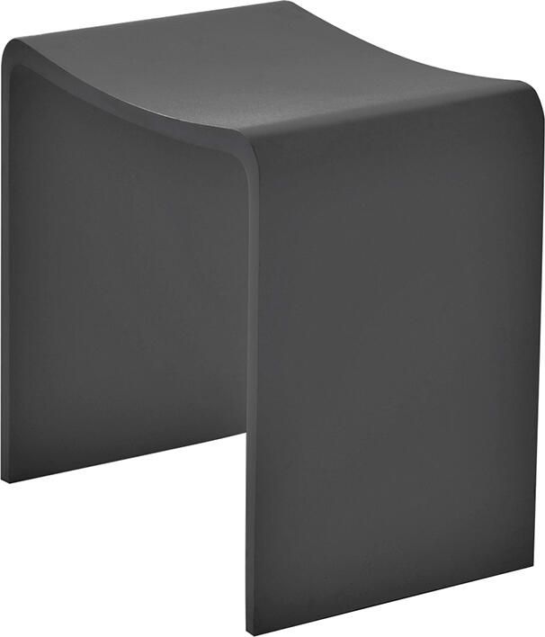 Wiesbaden Badkamer Kruk Solid Surface 40x30x42 5 cm Mat Zwart - Foto 3