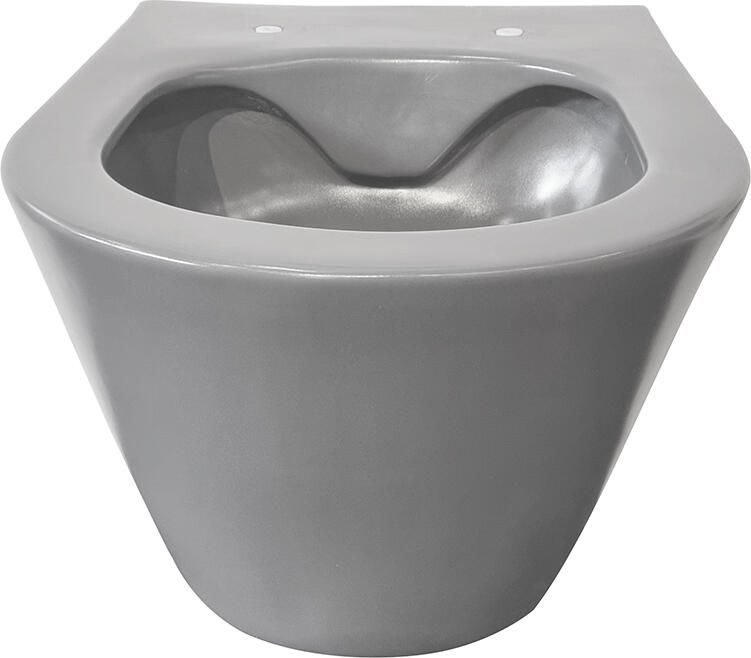Wiesbaden Toiletpot Hangend Stereo Glans Wit 35.5x53x40cm Wandcloset Keramiek Diepspoel Rimless met Shade Softclose en Quickrelease Toiletzitting - Foto 2