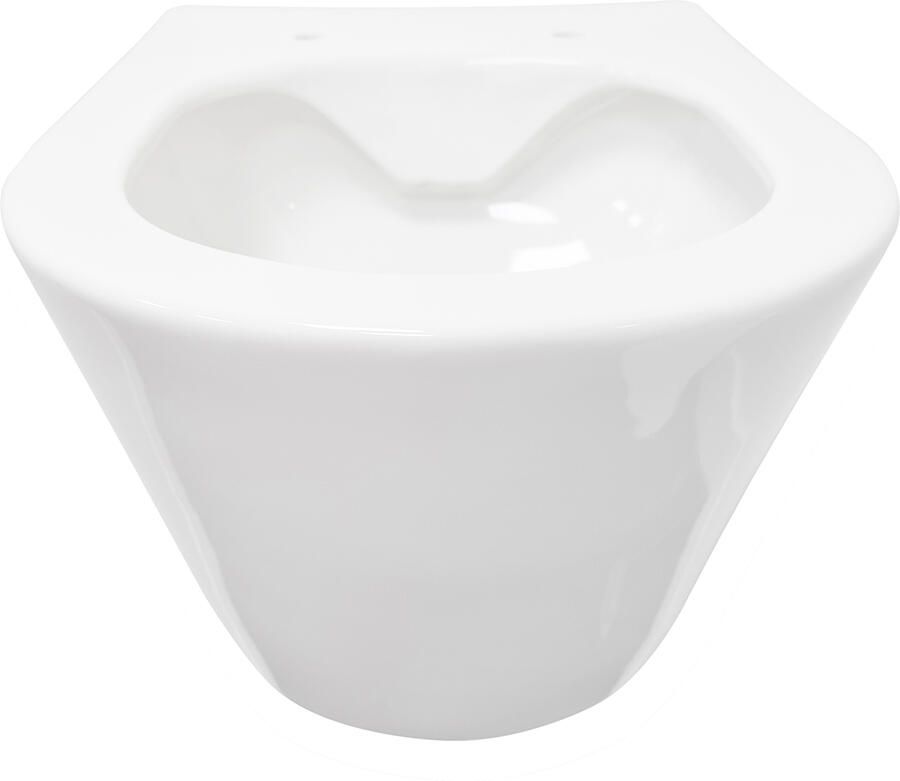 Wiesbaden Toiletpot Hangend Stereo Glans Wit 35.5x53x40cm Wandcloset Keramiek Diepspoel Rimless - Foto 3