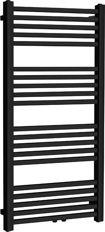 Wiesbaden Designradiator Tower 119x60cm 732 Watt Mat Zwart Middenonderaansluiting - Foto 3