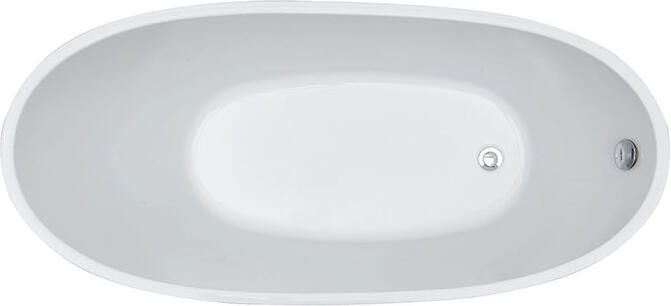 Wiesbaden Ligbad Vrijstaand Trapeze Ovaal 72x170x66cm Glasvezelversterkt Hoogwaardig Acryl Glans Wit met Badwaste en Overloop - Foto 6