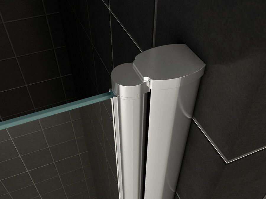 Wiesbaden Douchecabine Vierkant Draaideur 100x100x200cm Antikalk Helder Glas Chroom Profiel 8mm Veiligheidsglas Easy Clean - Foto 6