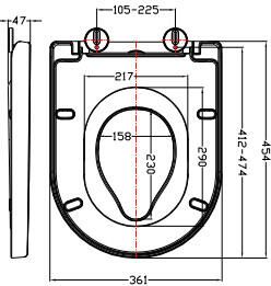 Wiesbaden Xellanz Vesta Family toiletzitting met geïntegreerde kinderzitting softclose en quick release glans wit 32.3701 - Foto 5