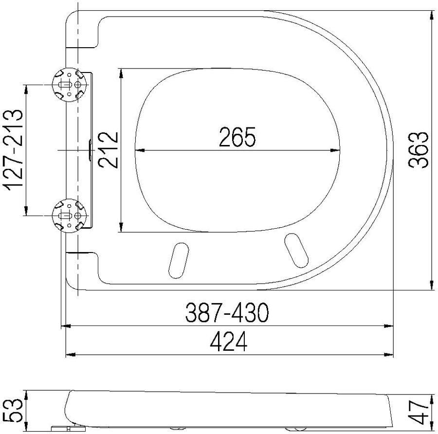 Wiesbaden Toiletzitting Vesta Junior | Sofclose met quick-release | Duroplast | Wit glans