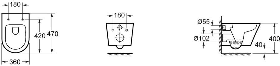Wiesbaden Vesta-Junior hangend toilet compact 47 cm diepspoel Rimless inclusief Flatline 2.0 zitting met softclose en quickrelease wit - Foto 8