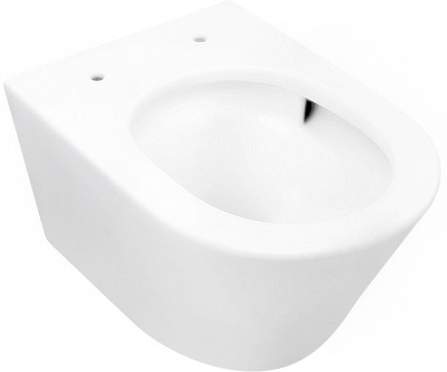 Wiesbaden Vesta rimless hangend toilet met Tornado-flush 42 x 36 x 52 5 cm mat wit - Foto 2