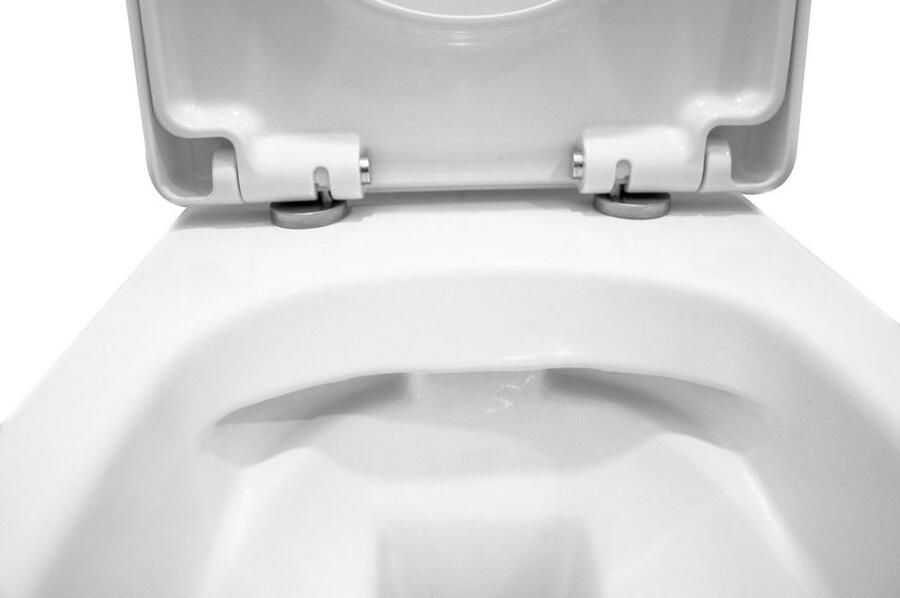 Wiesbaden Toiletpot Hangend Vesta 52x36x35cm Wandcloset Keramiek Diepspoel Nano Coating EasyClean Rimless Glans Wit met Softclose Toiletbril - Foto 2