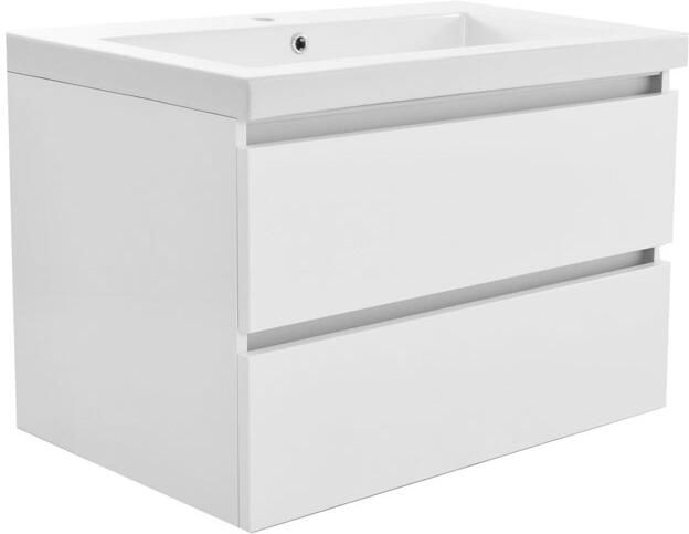 Wiesbaden Badkamermeubel Onderkast Vision Hangend 80x50x47cm MDF Hoogglans Wit Softclose Greeploos - Foto 5
