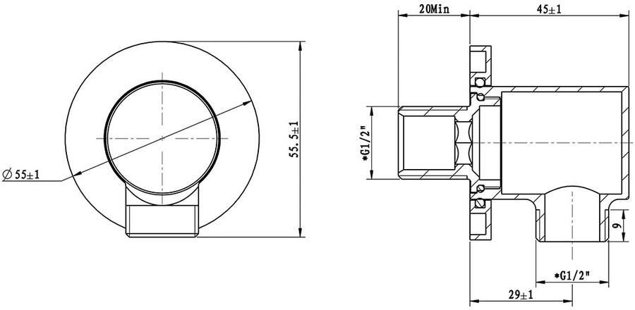 GROHE Relexa wandaansluitbocht met wanddouchehouder buitendraad 1 2" lengte 84m rozet 70mm chroom - Foto 3