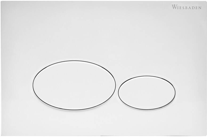 Wiesbaden Bedienpaneel X32 | Dualflush | Voor inbouwreservoir | 2 knops | Kunststof | Wit mat