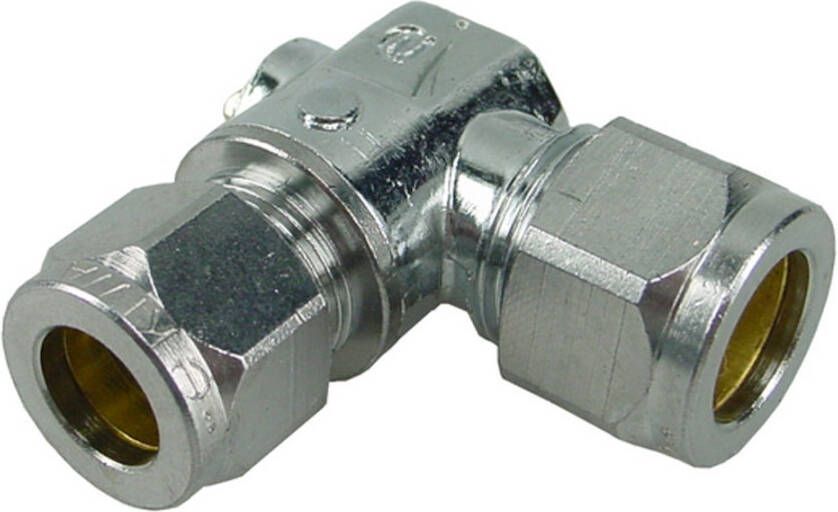 ANKOFIT BPE Kogelkraan kogelafsluiters Haaks 2x 15mm knel chroom