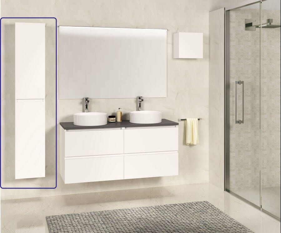 Wiesbaden Xellanz Wiesbaden Excellence Sephia kolomkast 140x30x25 cm mat wit