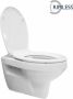 Xellanz Toiletpot Hangend Trevi 53x36.5x36cm Wandcloset Keramiek Diepspoel Nano Coating EasyClean Rimless Glans Wit met Softclose Toiletbril - Thumbnail 3