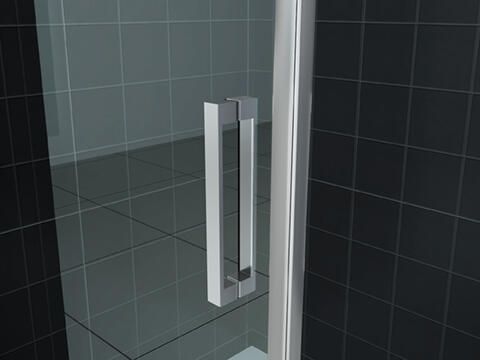 Wiesbaden Douchecabine Nano Kwartrond Draaideur Linksdraaiend 90x90x200cm Antikalk Helder Glas Chroom Profiel 8mm Veiligheidsglas Easy Clean - Foto 8