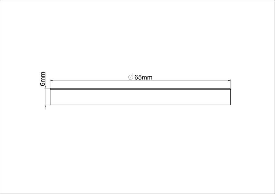 Wiesbaden Caral Zwart schuifrozet voor inbouw uitloop 65 mm messing zwart mat - Foto 3