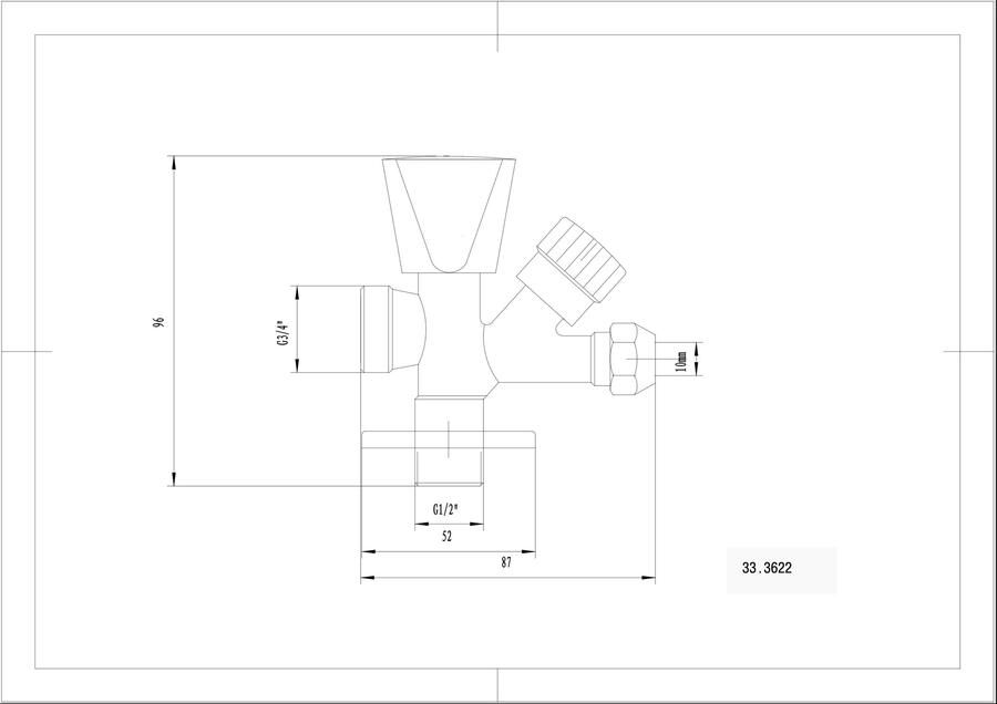 Riko Combinatie kraantje 1 2 x 3 4 x 10mm chroom 33.3622 - Foto 4
