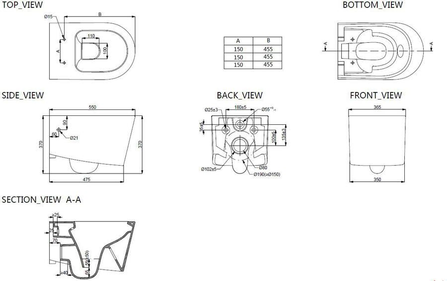 Xellanz Toiletpot Hangend Firius Wandcloset Keramiek Diepspoel Nano Coating EasyClean Rimless Glans Wit met Softclose Toiletbril - Foto 7