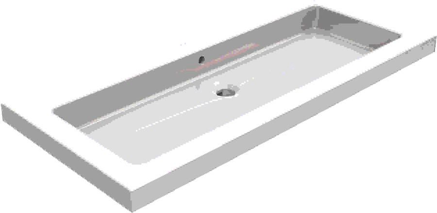 Wiesbaden Meubelwastafel Rechthoek 80x46x5cm Keramiek Glans Wit Zonder Kraangat Overloop - Foto 4