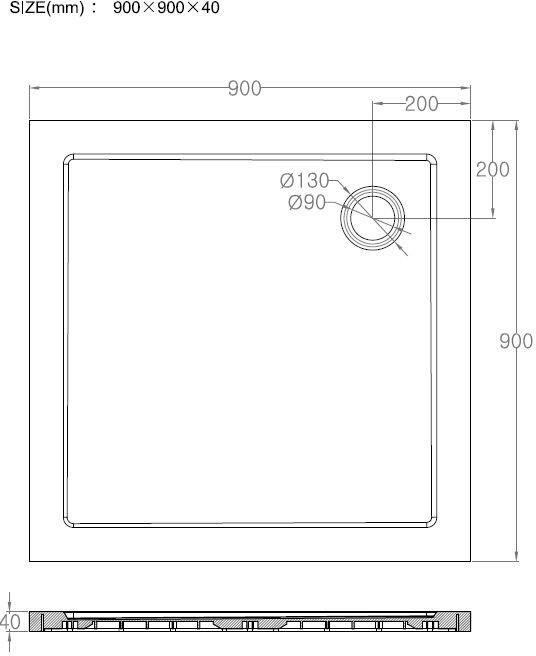 Xellanz Douchebak SMC | 90x90x4 cm | SMC | Excl.Afvoer | Vierkant | Wit glans - Foto 7