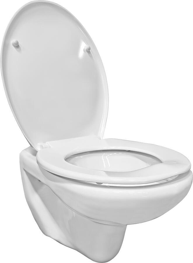 Xellanz Toiletpot Hangend Wiesbaden Neptunus 54x36x34 5cm Wandcloset Keramiek Diepspoel Glans Wit met Toiletbril - Foto 3
