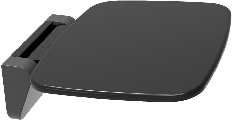 Wiesbaden Douchestoel Wandmontage Duroplast Opklapbaar Glans Zwart - Foto 2