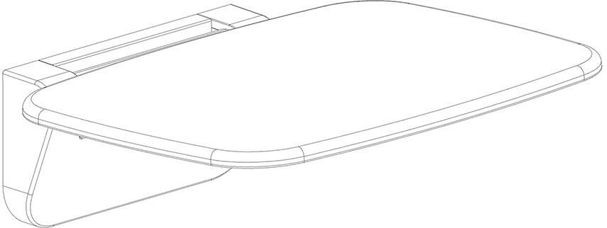 Wiesbaden Douchestoel Wandmontage Duroplast Opklapbaar Glans Zwart - Foto 6