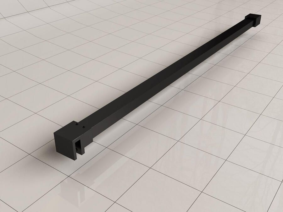 Wiesbaden Stabilisatiestang Slim | 120 cm | t.b.v. inloopdouce | Zwart mat