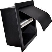 Sub inbouw toiletrolhouder met klep 15 2 x 16 2 x 7 2 cm mat zwart - Foto 3
